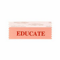 Educate Award Ribbon w/ Red Foil Print (4"x1 5/8")